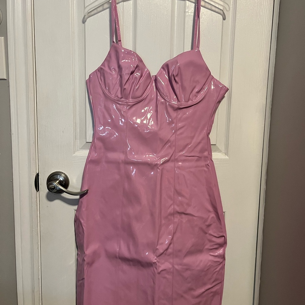 Pink Patent Leather Dress